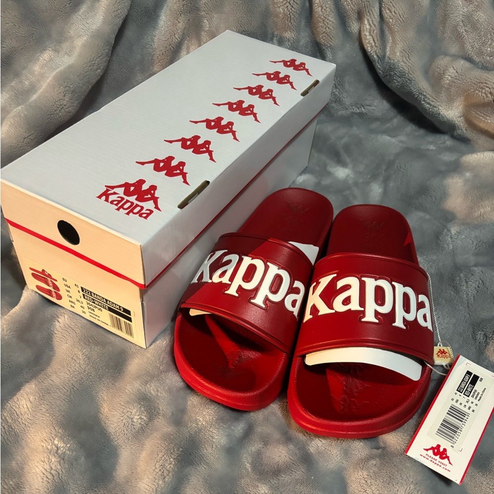 Kappa Men's 222 Banda Adam 9 Bold Red Slide Sandals